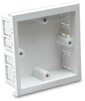 PVC Trunking One Gang Outlet Boxes For Dado Trunking