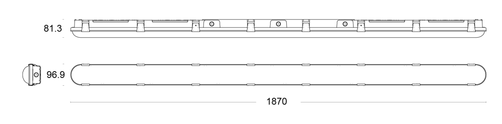 Batten, LED Single 4000K IP65, IP65 - Image 11