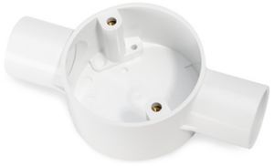 PVC Conduit 25mm Through Two Way White