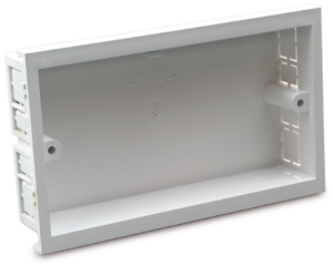 PVC Trunking Twin Gang Outlet Boxes For Dado Trunking