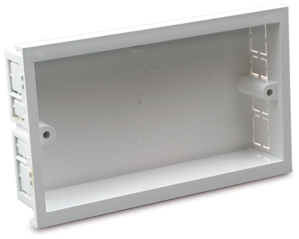 PVC Trunking Twin Gang Outlet Boxes For Dado Trunking