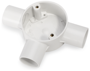 PVC Conduit 25mm Tee Three Way White