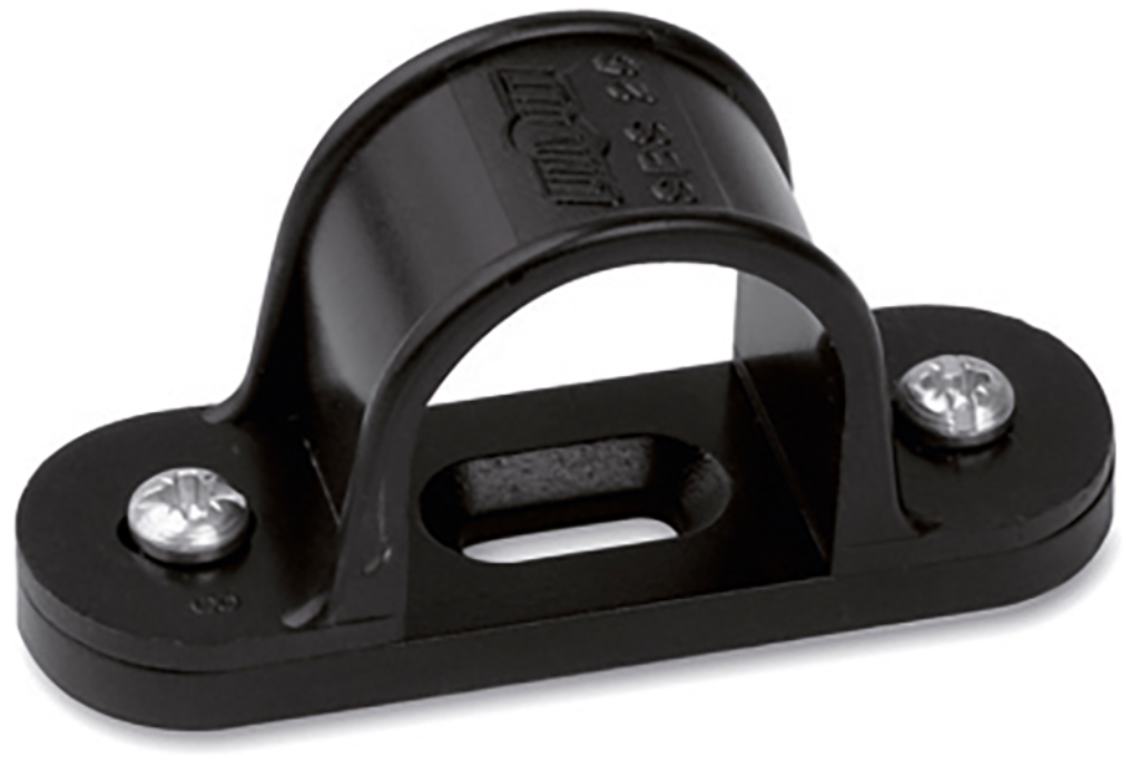 PVC Conduit 20mm Spacer Bar Saddles Black