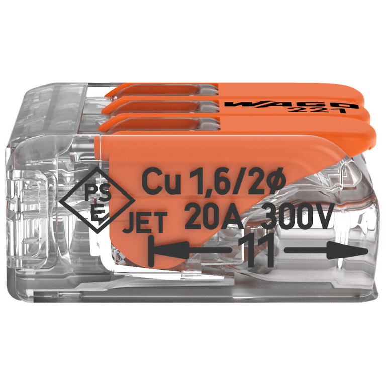 4.0mm2 Lever Connector 3 Pole 32A Box 50 - Image 5