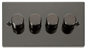 Black Nickel 4 Gang 2 Way 400W Dimmer Switch