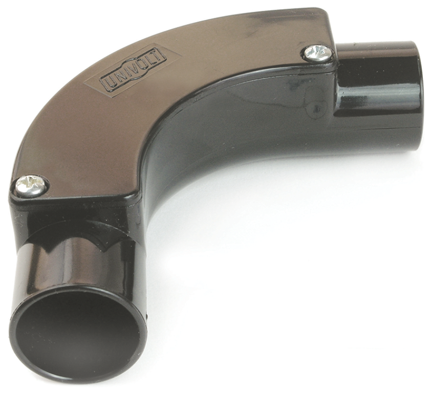 PVC Conduit 25mm Inspection Bends Black