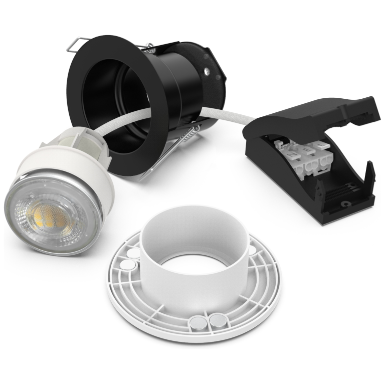 Kosnic Mauna IP65 White GU10 Downlight Fire Rated - Image 2
