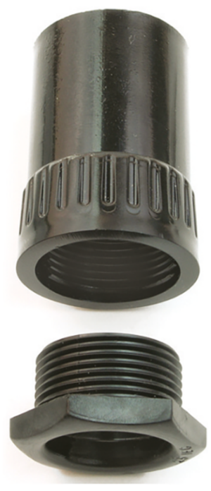 PVC Conduit 25mm Female Adaptors Black