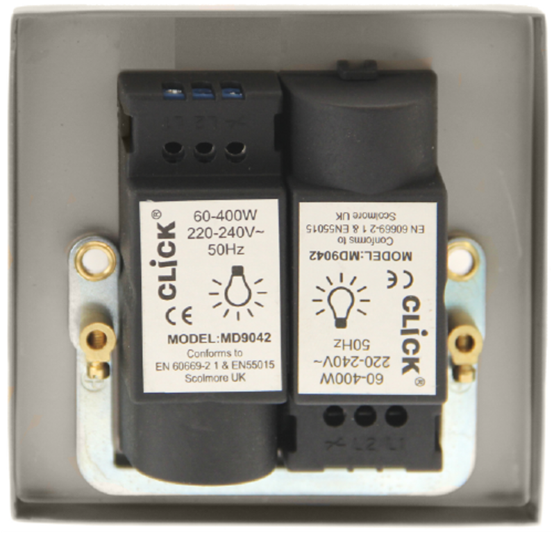 2 Gang 2 Way 400W Dimmer Switch - UPEX