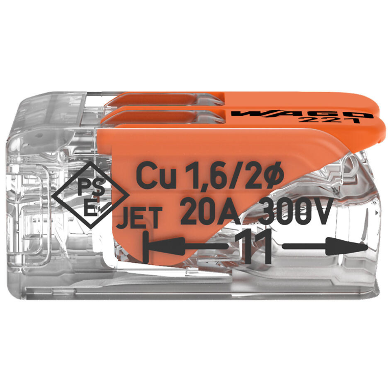 4.0mm2 Lever Connector 2 Pole 32A Box 100 - Image 5