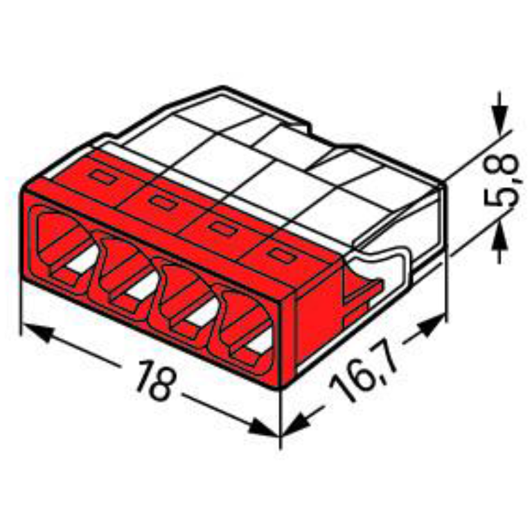 Mini 2.5mm2 Push Wire Connector 4 Pole Box Box Of 100 - Image 3