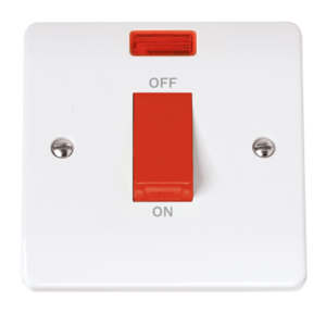 45A 1 Gang Single Cooker Switch With Neon