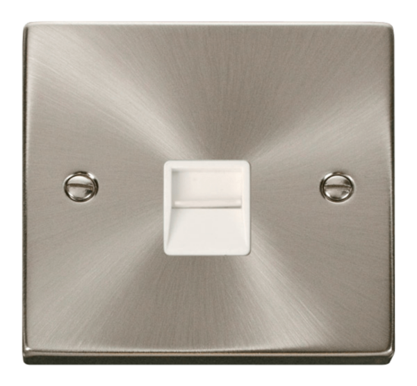 Click VPSC120WH Socket Tel Master Sgl SC