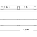 JCC JC180089 LED Btn Twn 72W 1800mm IP65