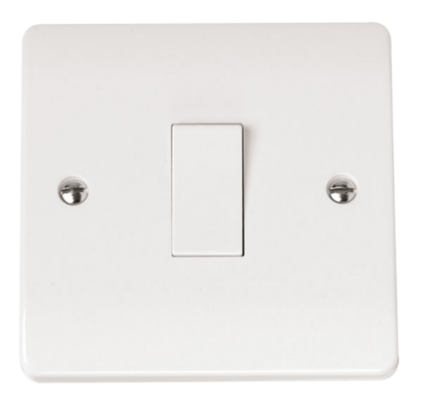Click CMA011 Plateswitch 1G 2W 10A Whi