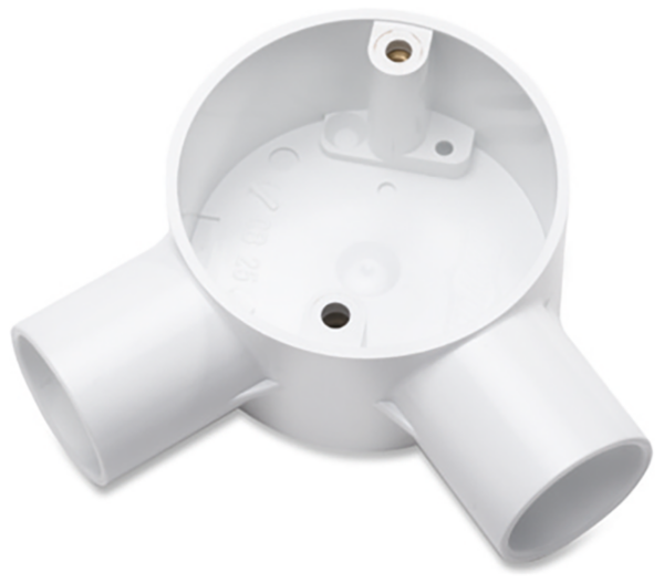 U/Volt CB25/AWH Angle Box 25mm White