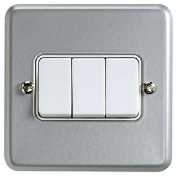 MK K3593ALM Switch 3 Gang 2 Way SP 10A
