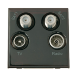 Click MM440BK Socket Sat 1& 2 Blk
