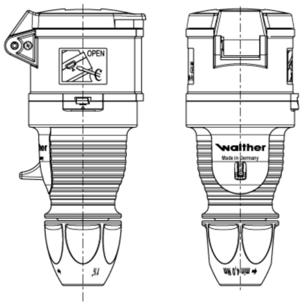 Walther 310709 Coupler 16A 220/250V