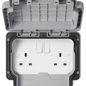 MK K56482GRY Socket 2G Switched 13A IP66