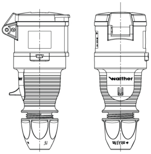 Walther 330306 Coupler 32A 220/250V