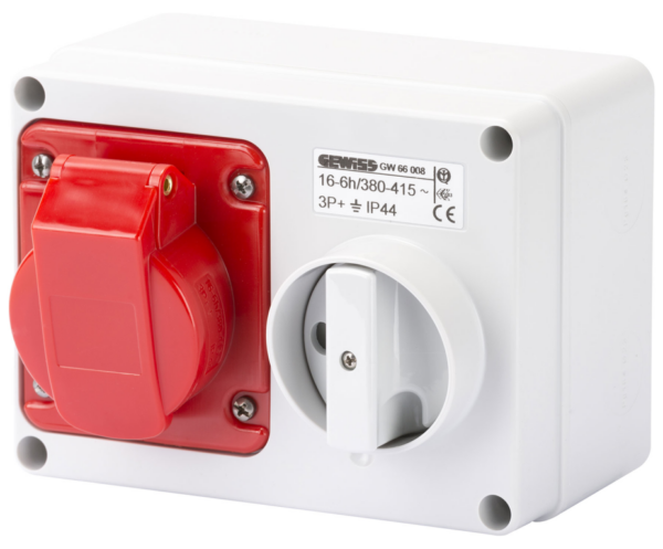 Gewiss GW66008 Socket 16A 380V 3P+E