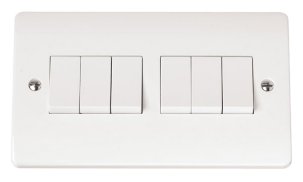 Click CMA105 Plateswitch 6G 2W 10A Whi