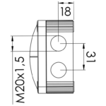 Wiska 10060611 Box 308/5 White IP67