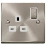 Click VPSC535WH Socket DP 1G Swd 13A