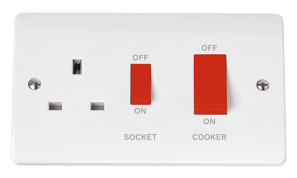 Click CMA204 CCU & 13A Socket 45A Whi