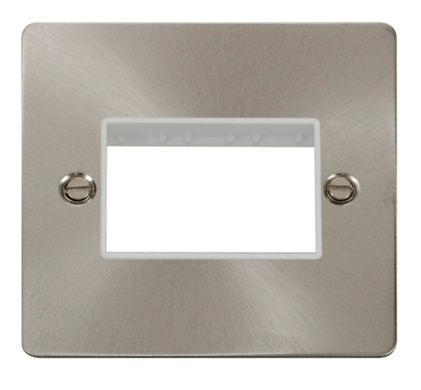 Click FPBS403WH Frontplate 1G 3Aperture