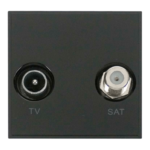 Click MM425BK Socket TV Sat Blk