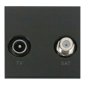 Click MM425BK Socket TV Sat Blk