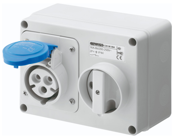 Gewiss GW66004 Socket 16A 220V 2P+E