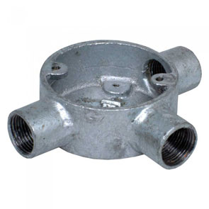 Deligo TEE25 Circular Tee Box 3 Way 25mm