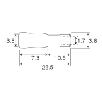 Unicrimp QRAB4F Term F Bullet 4mm Pk=100