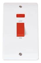 Click CMA203 Cooker Switch 2G Neon 45A