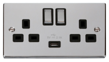 Click VPCH570BK Socket 2G Swd & USB 13A