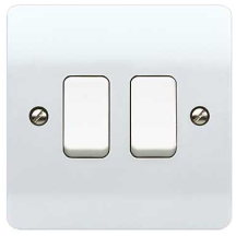 MK K4872WHI Switch 2 Gang 2 Way SP 10A
