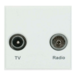 Click MM420WH Socket TV FM Whi