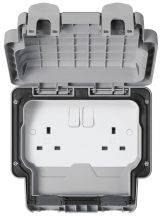 MK K56482GRY Socket 2G Switched 13A IP66
