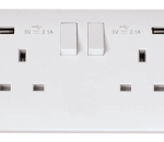 Click CMA780 Socket 2G Swd & USB 13A Whi