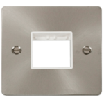 Click FPBS402WH Frontplate 1G 2Aperture