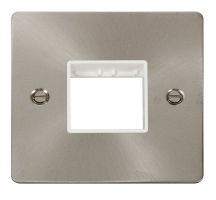 Click FPBS402WH Frontplate 1G 2Aperture