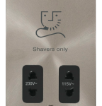 Click FPBS100BK Shaver Socket 115/230V