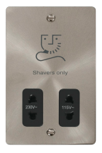 Click FPBS100BK Shaver Socket 115/230V