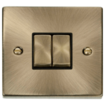Click VPAB412BK Plateswitch 2G 2W 10A AB