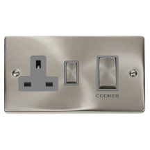 Click VPSC504GY Switch & 13A Socket 45A