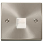 Click VPSC125WH Socket Tel Second Sgl SC