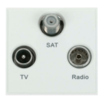 Click MM430WH Socket TV FM Sat Whi